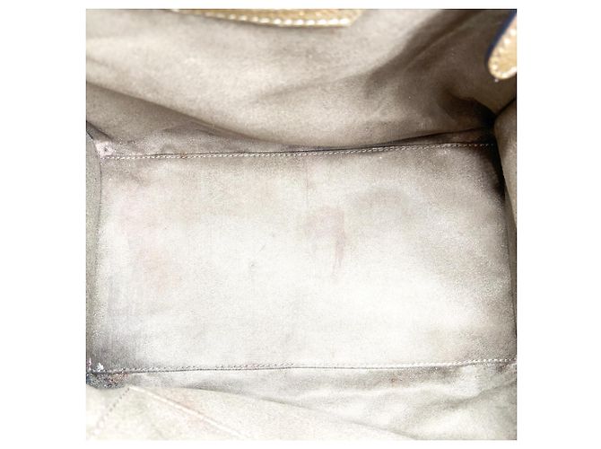 Céline Celine Luggage Smooth Leather Micro Caqui - vista 5