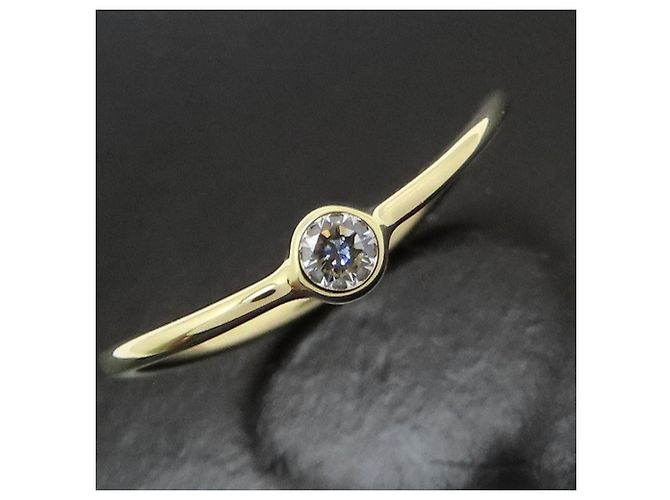 Autre Marque Tiffany & Co. Wave Ring mit einer Reihe Diamanten Golden - Ansicht 5