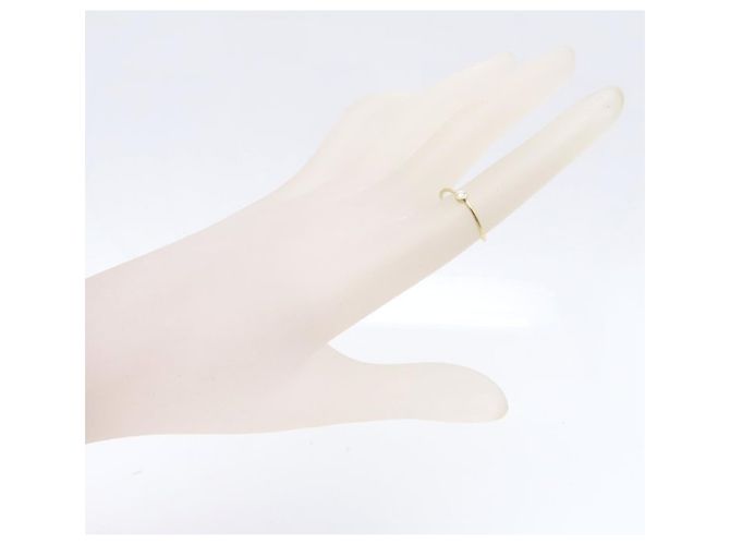 Autre Marque Tiffany & Co. Wave Ring mit einer Reihe Diamanten Golden - Ansicht 7