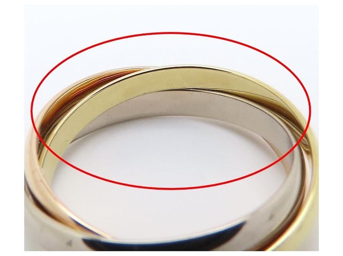 Cartier Trinity Ring in dreifarbigem Gold Golden - Ansicht 10