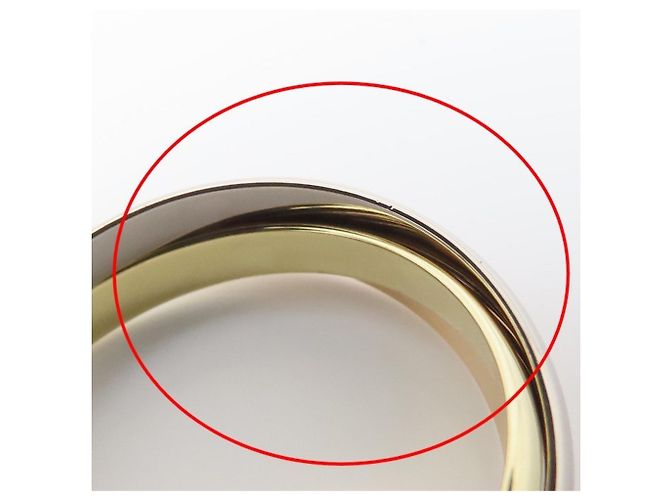 Cartier Trinity Ring in dreifarbigem Gold Golden - Ansicht 13