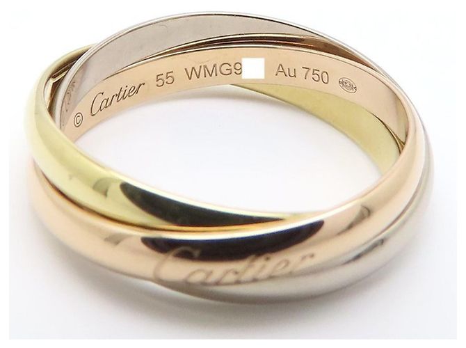 Cartier Trinity Ring in dreifarbigem Gold Golden - Ansicht 6