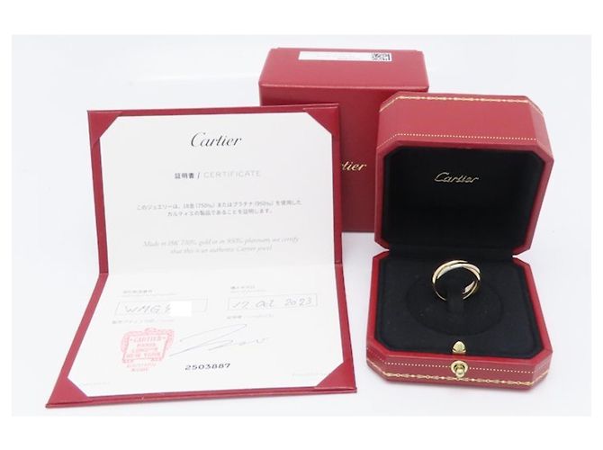 Cartier Trinity Ring in dreifarbigem Gold Golden - Ansicht 8