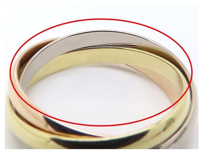 Cartier Trinity Ring in dreifarbigem Gold Golden - Ansicht 9