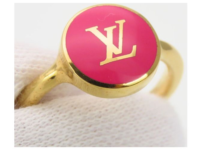 Anillo banda Louis Vuitton oro y rosa Dorado - vista 8