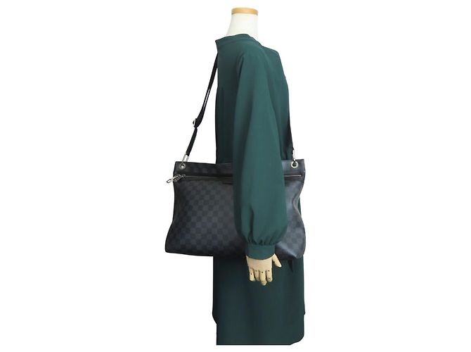 Borsa a tracolla Louis Vuitton Hunter N41656 Marrone Nero Damier ebene - vista 23