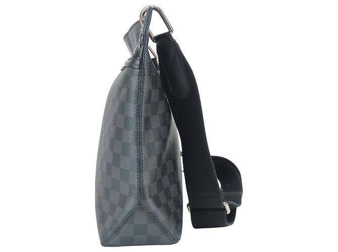 Borsa a tracolla Louis Vuitton Hunter N41656 Marrone Nero Damier ebene - vista 3