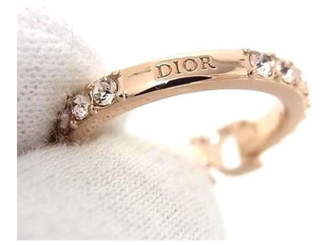 Anello Revolution Christian Dior in metallo oro rosa e strass - vista 4