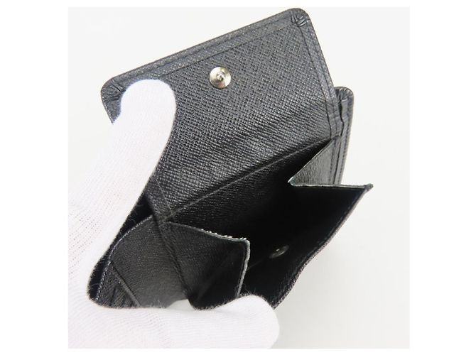 Portafoglio bi-fold Louis Vuitton Noir Epi Leather Nero - vista 14