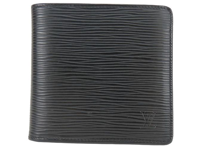 Portafoglio bi-fold Louis Vuitton Noir Epi Leather Nero - vista 2