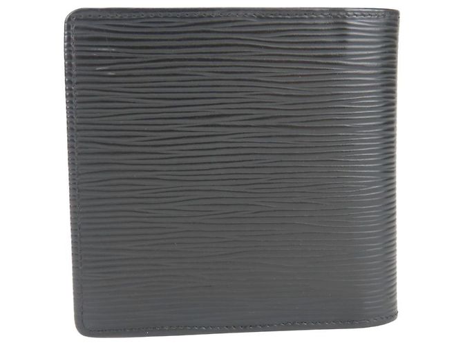 Portafoglio bi-fold Louis Vuitton Noir Epi Leather Nero - vista 3