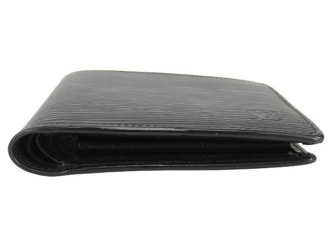Portafoglio bi-fold Louis Vuitton Noir Epi Leather Nero - vista 4