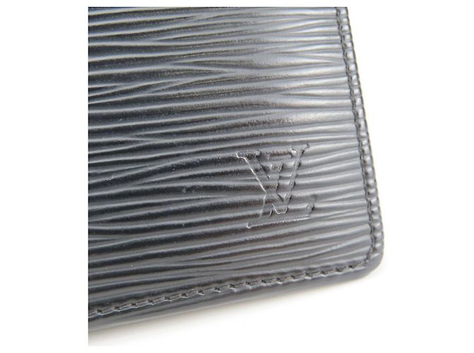 Portafoglio bi-fold Louis Vuitton Noir Epi Leather Nero - vista 5