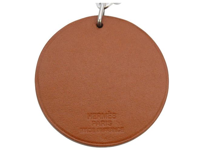 Hermès Hermes Leder-Handtaschen-Anhänger Braun - Ansicht 4