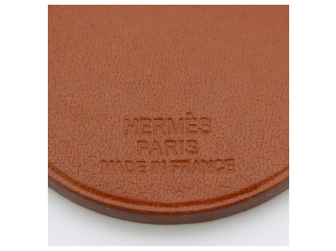 Hermès Hermes Leder-Handtaschen-Anhänger Braun - Ansicht 5