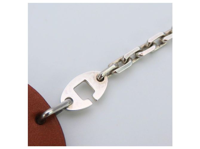 Hermès Hermes Leder-Handtaschen-Anhänger Braun - Ansicht 7