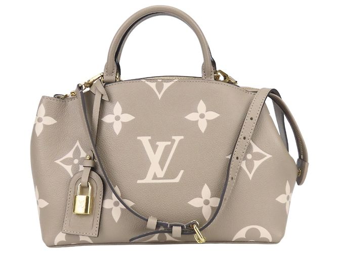 Borsa Louis Vuitton Petit Palais PM Multicolore Beige Grigio Crudo - vista 2