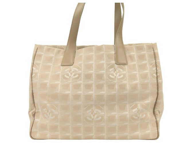 Borsa Tote Chanel New Travel Line MM Beige - vista 2