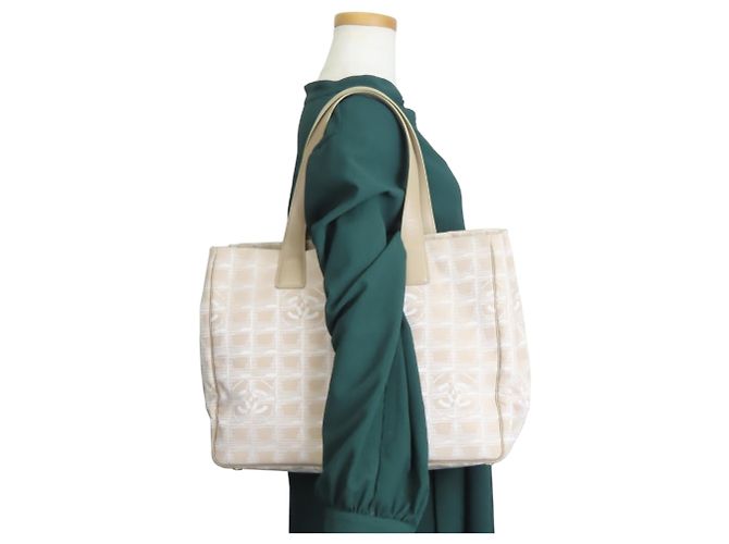 Borsa Tote Chanel New Travel Line MM Beige - vista 29