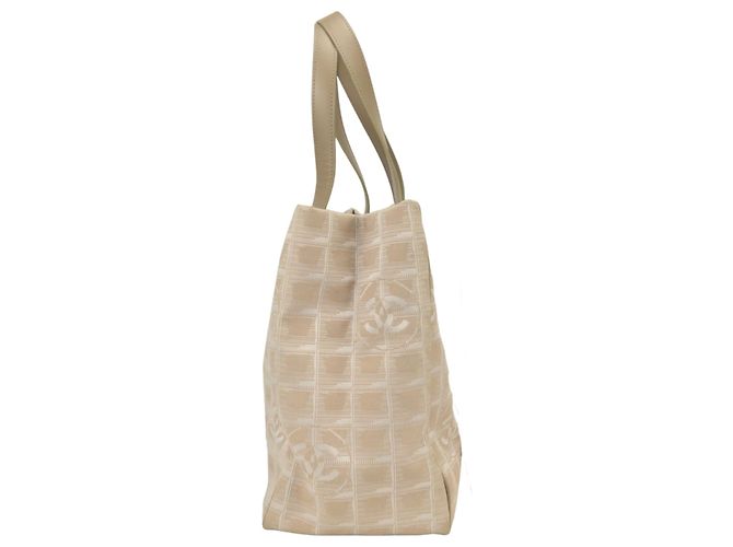 Borsa Tote Chanel New Travel Line MM Beige - vista 3