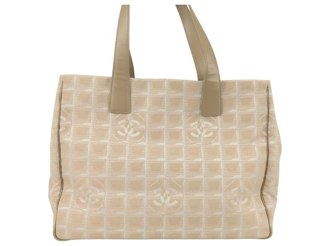 Borsa Tote Chanel New Travel Line MM Beige - vista 4