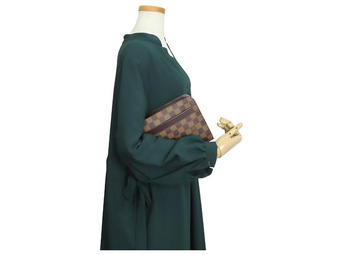 Sac Pochette Louis Vuitton Damier Saint Marron Damier ebène - vue 20