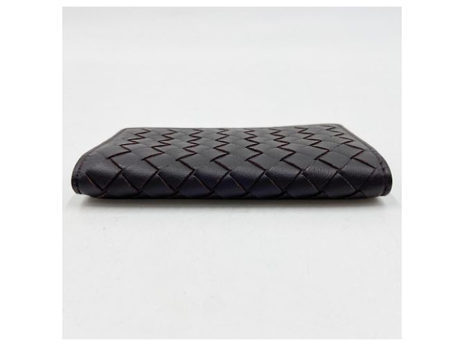 Bottega Veneta Tarjetero de piel marrón oscuro - vista 3