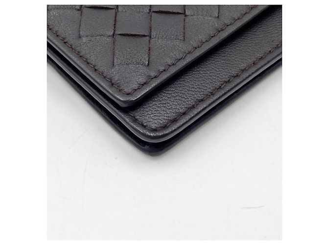 Bottega Veneta Tarjetero de piel marrón oscuro - vista 4