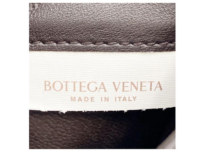 Bottega Veneta Tarjetero de piel marrón oscuro - vista 8