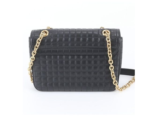 Céline Bolso de Hombro Celine C Medium Cuero Negro - vista 2