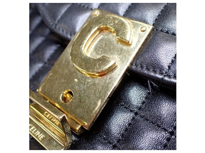 Céline Bolso de Hombro Celine C Medium Cuero Negro - vista 9