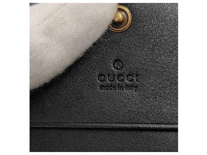 Cartera bi-fold GUCCI GG Marmont Negro - vista 7