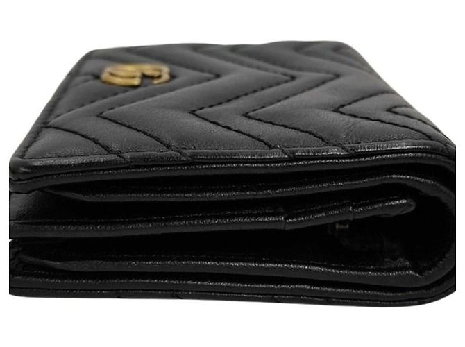 Cartera bi-fold GUCCI GG Marmont Negro - vista 9