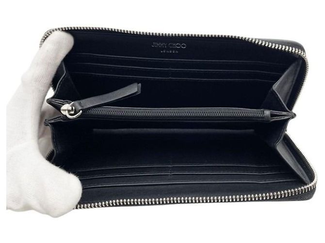 Monedero de piel negra Jimmy Choo Negro - vista 7