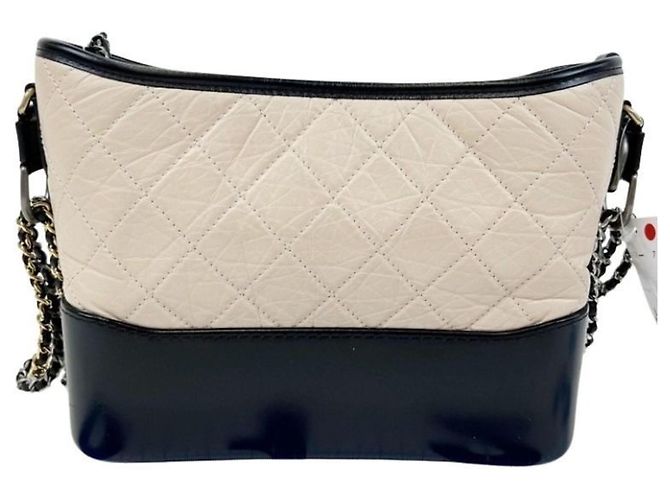 Borsa a tracolla Chanel Gabrielle Nero Beige - vista 2