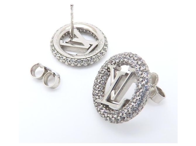 Pendientes Louis Vuitton Louise by Night Strass LV Circle Dorado - vista 4