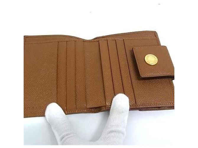 Bulgari Cartera bi-fold Bvlgari de cuero marrón Castaño - vista 3