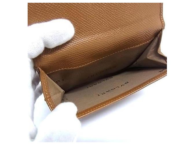 Bulgari Cartera bi-fold Bvlgari de cuero marrón Castaño - vista 5