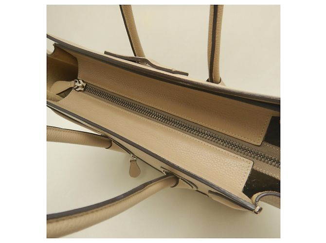 Céline Borsa a mano Celine Luggage Micro Shopper Beige - vista 10