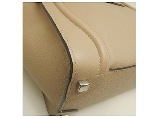 Céline Borsa a mano Celine Luggage Micro Shopper Beige - vista 19