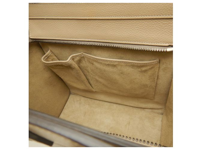 Céline Borsa a mano Celine Luggage Micro Shopper Beige - vista 21