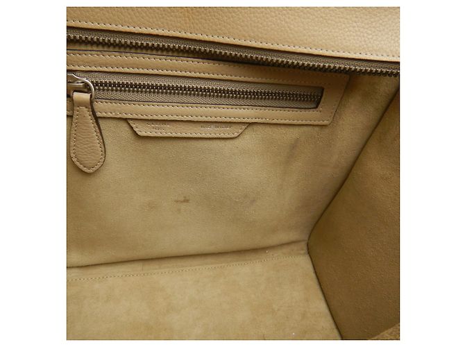 Céline Borsa a mano Celine Luggage Micro Shopper Beige - vista 22