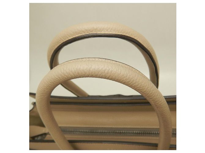 Céline Borsa a mano Celine Luggage Micro Shopper Beige - vista 7
