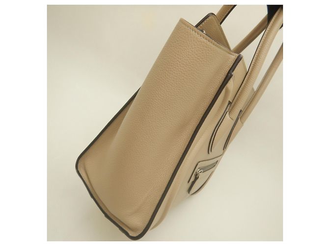 Céline Borsa a mano Celine Luggage Micro Shopper Beige - vista 9