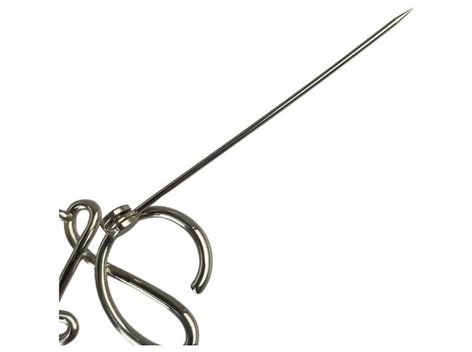 Spilla Loewe Anagram in metallo argentato Argento - vista 6
