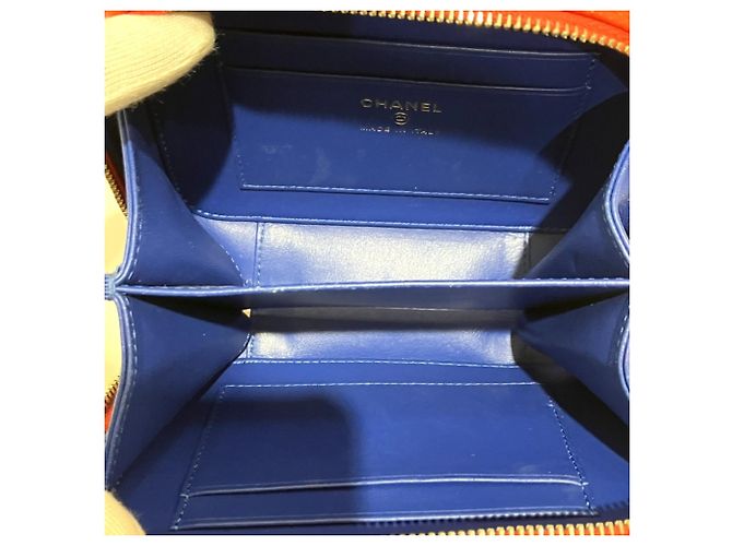 Chanel Coco Mark CC Filigree Schultertasche Weiß Rot Blau - Ansicht 5