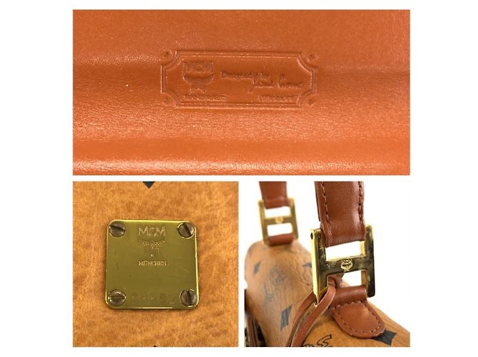 MCM Vintage Visetos Mini Handtasche Braun - Ansicht 3