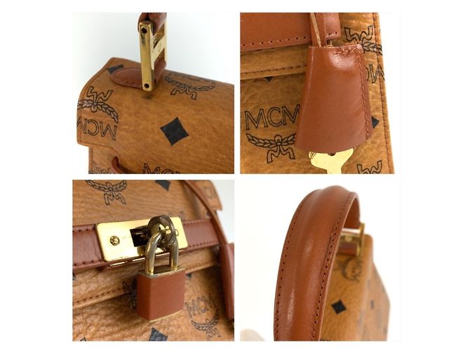 MCM Vintage Visetos Mini Handtasche Braun - Ansicht 5