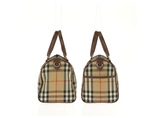 Burberry Vintage Check Mini Boston Bag Braun Beige - Ansicht 8