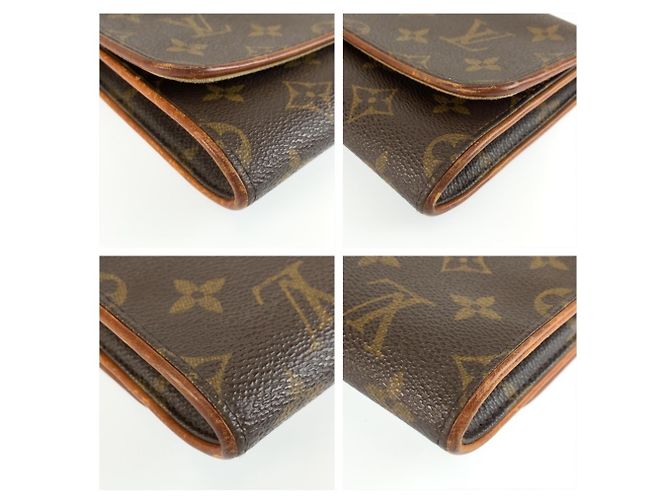 Bolso de hombro Louis Vuitton Monogram Pochette Twin GM Castaño Monograma - vista 4